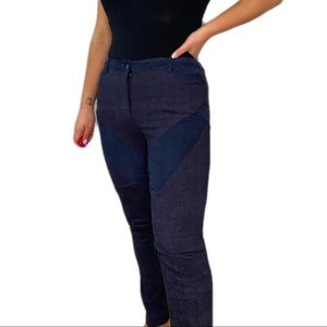 🥳3FOR30 Navy blue moto style skinny dress pant size 8